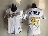 Women Kansas City Royals #35 Eric Hosmer White Gold New Cool Base Stitched Baseball Jersey,baseball caps,new era cap wholesale,wholesale hats